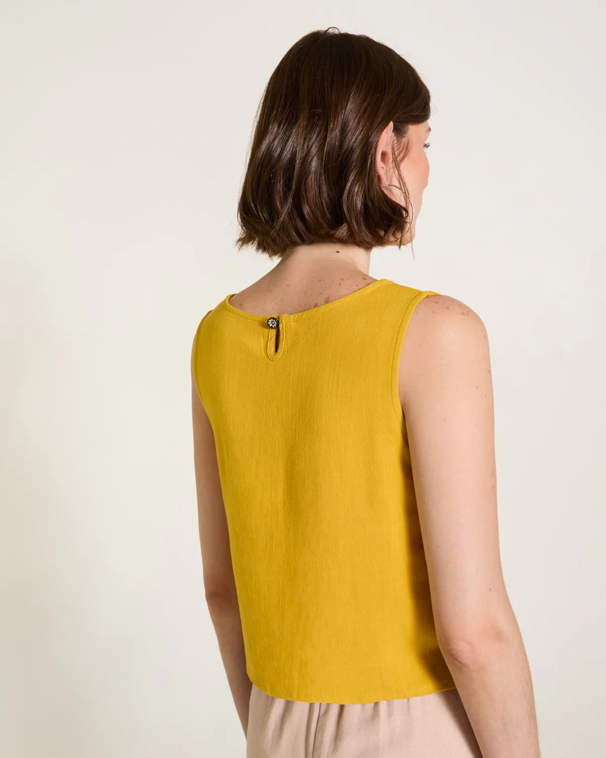 Blusa sin mangas con lino Lirio/2 AQ2727 - Imagen 4