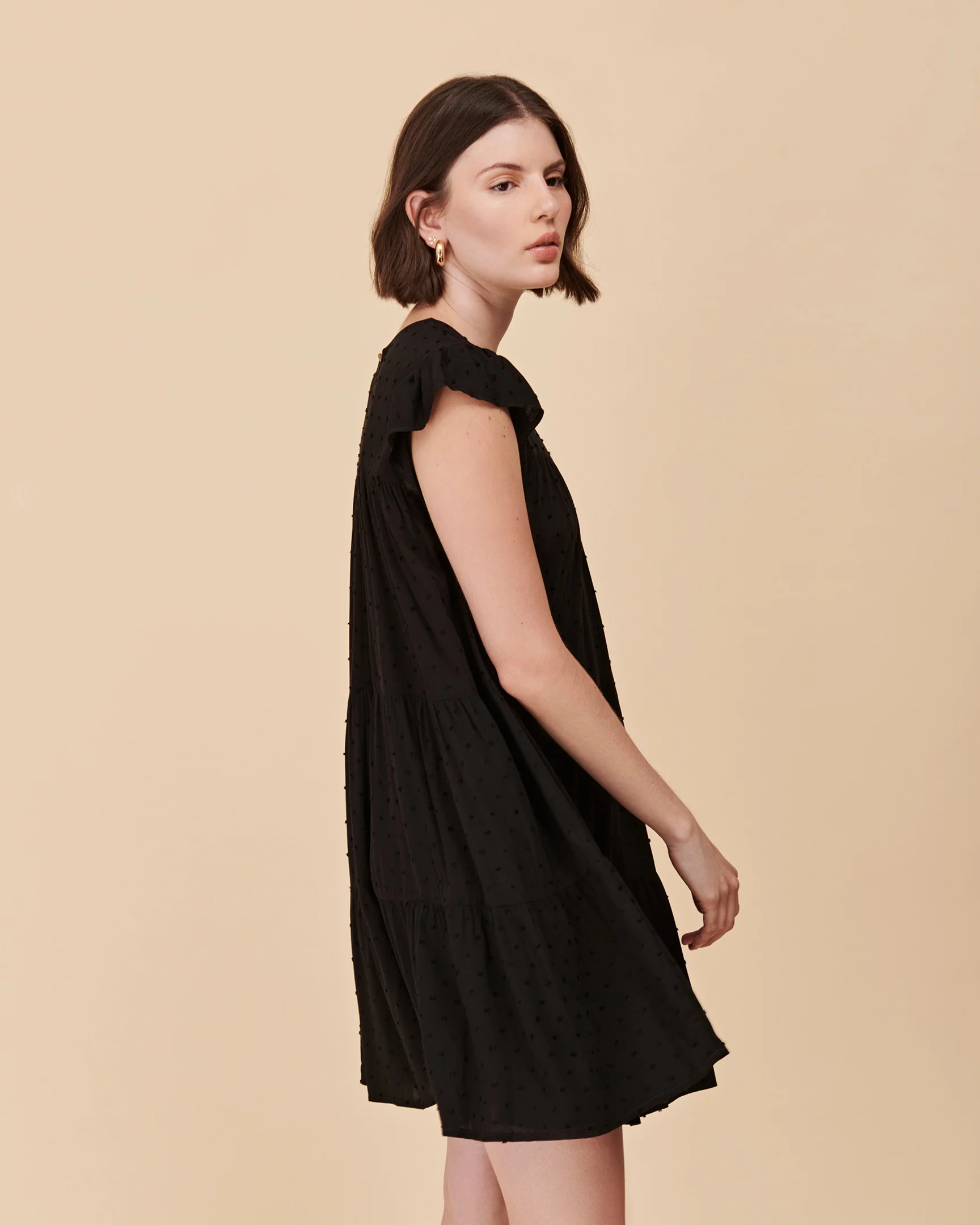 Vestido corto fluido unitalla Romina AQ2869 - Imagen 8
