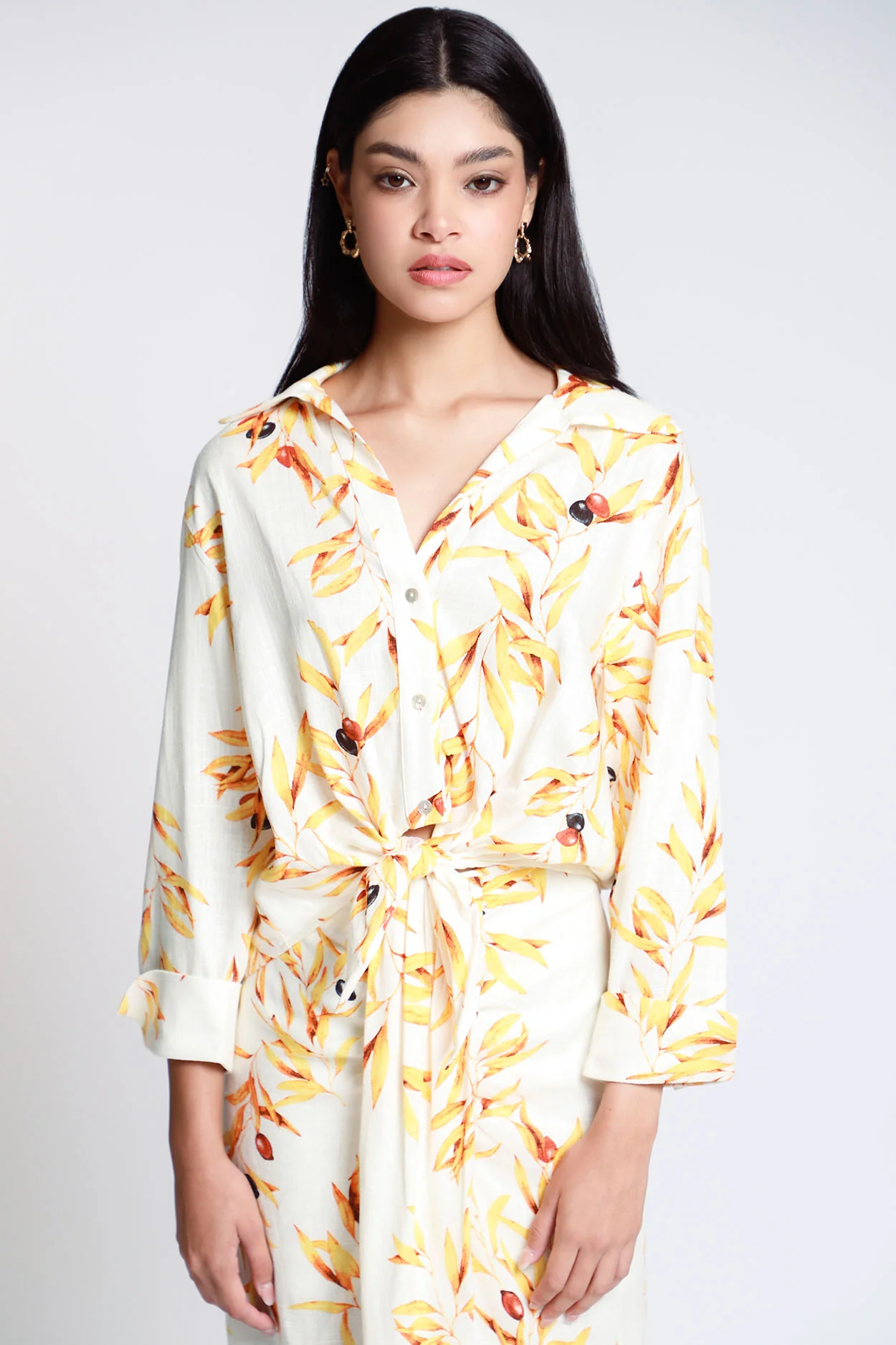 Blusa Camisera Estampado Floral AQ1162