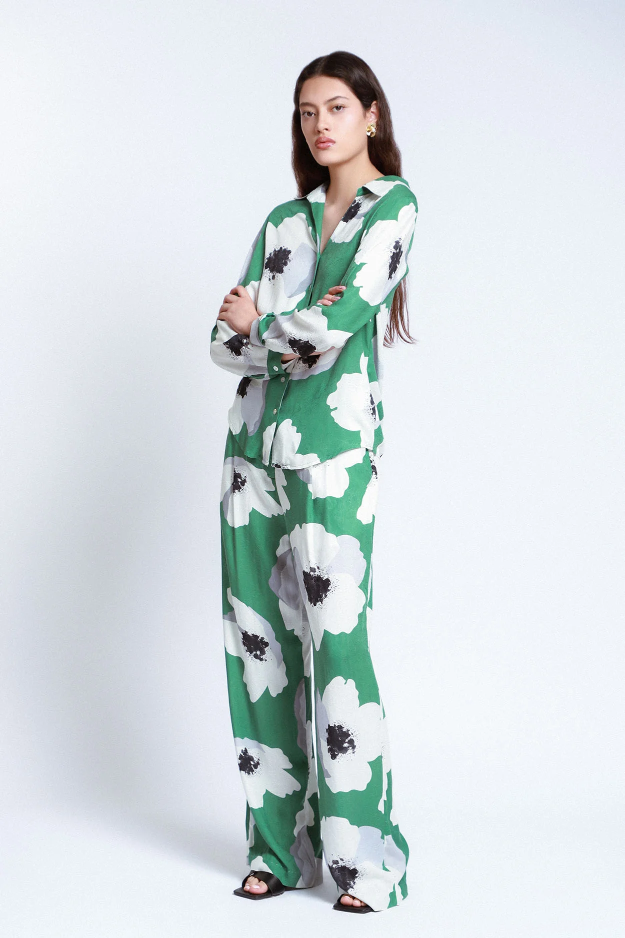 Blusa Camisera Estampado Flores AQ1163 - Imagen 2