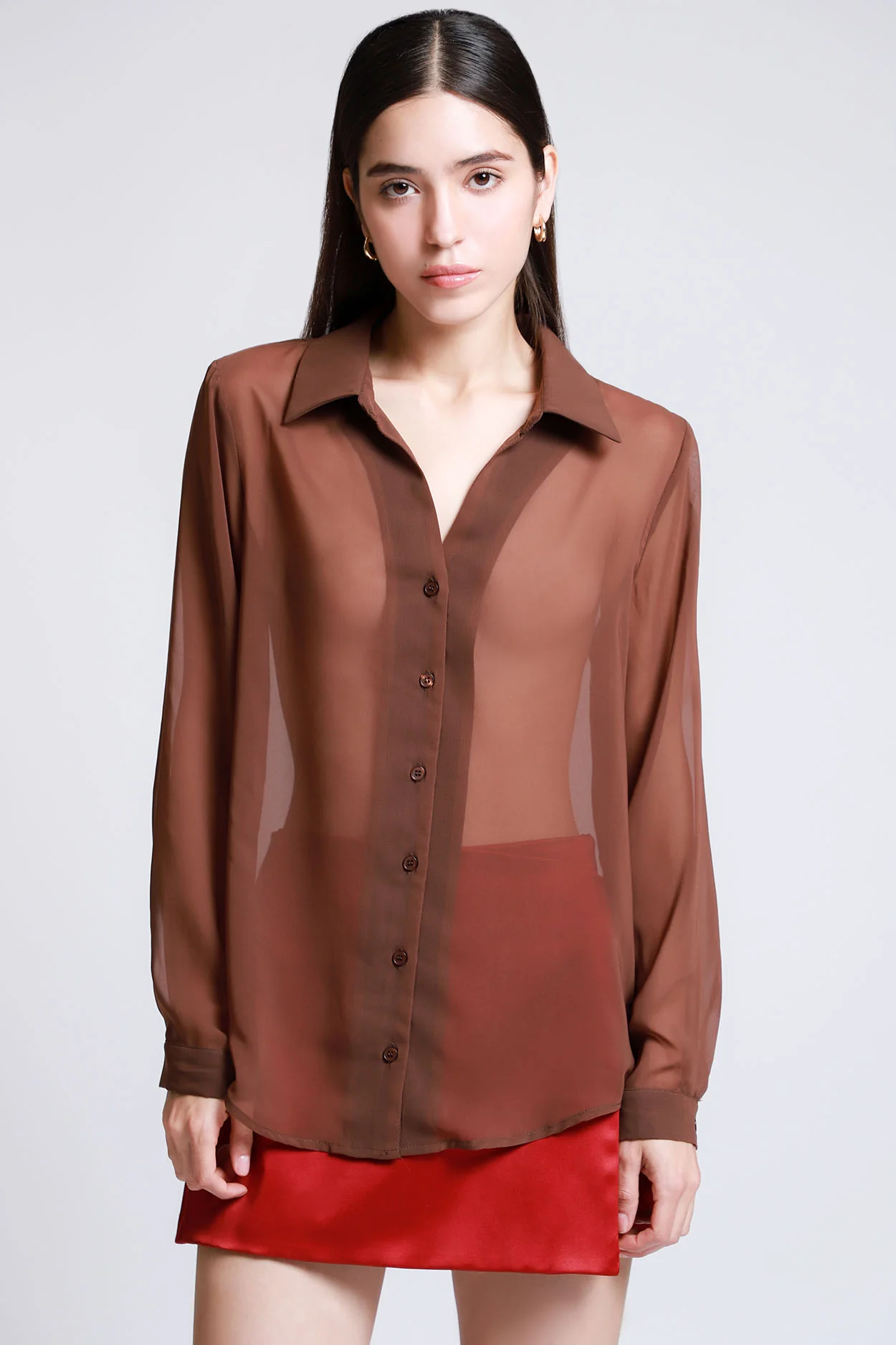 Blusa Escote Cruzado Manga Larga AQ1234